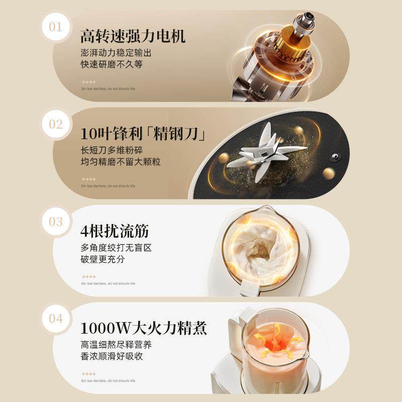 【国家补贴15%】小熊家用破壁机小型多功能料理豆浆机全自动,淘宝优惠券,粉丝福利购,淘宝优惠卷