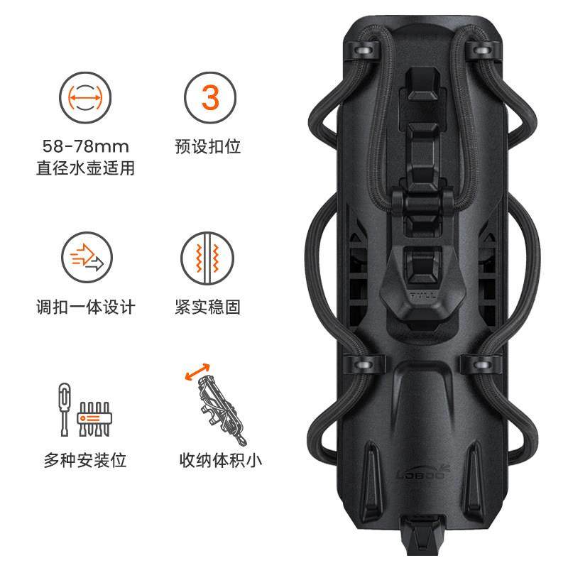 LOBOO萝卜摩托车水壶支架 可调节摩旅快拆免打孔保险护杠水杯支架,淘宝优惠券,粉丝福利购,淘宝优惠卷