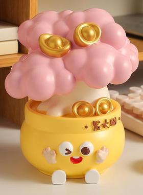 摇钱发财树摆件办公室桌面装饰工位情绪稳定神器招财乔迁生日礼物