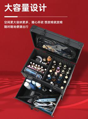 多层大容量化妆箱拉杆跟妆师美甲箱子外出美容医美纹绣纹眉工具箱