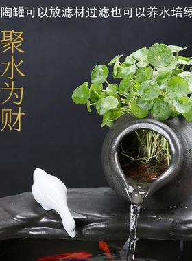 古法养鱼缸造景装饰小摆件陶瓷小鸭子大鹅鱼池水系景观可爱装饰品