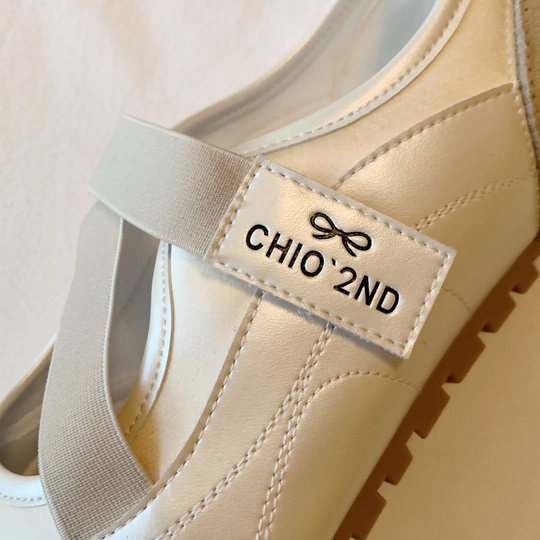 
Chio2nd South Style Single Shoes Women's Cross-Stretching Light Color Small Leather Shoes Summer Skirt Shoes Flat Shoes