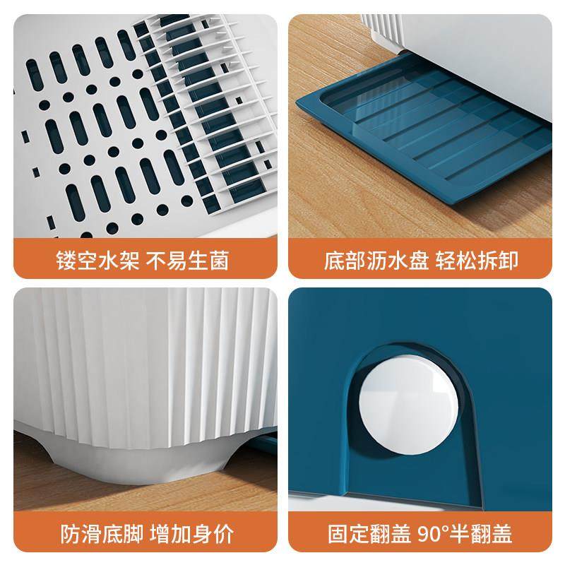 厨房沥水碗盘柜放碗餐具带盖子碗架装碗碟碗盘小型置物架碗筷收纳,淘宝优惠券,粉丝福利购,淘宝优惠卷