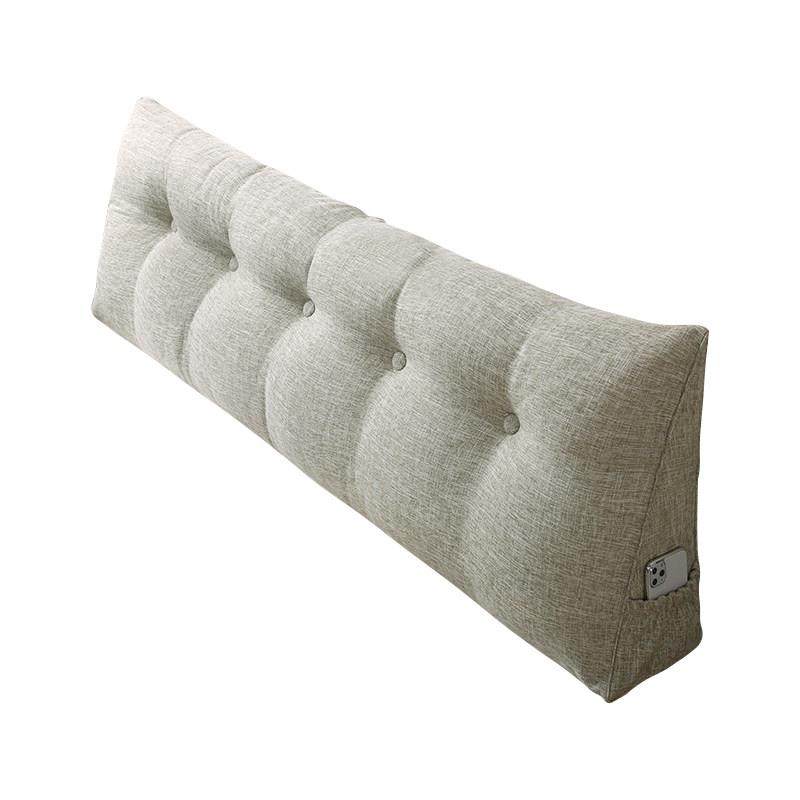 日式袋鼠口袋款棉麻三角床头靠垫沙发大靠背床上靠枕卧室可拆洗,淘宝优惠券,粉丝福利购,淘宝优惠卷