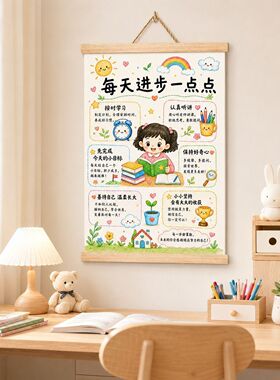 励志教育文字挂画送孩子毕业礼物