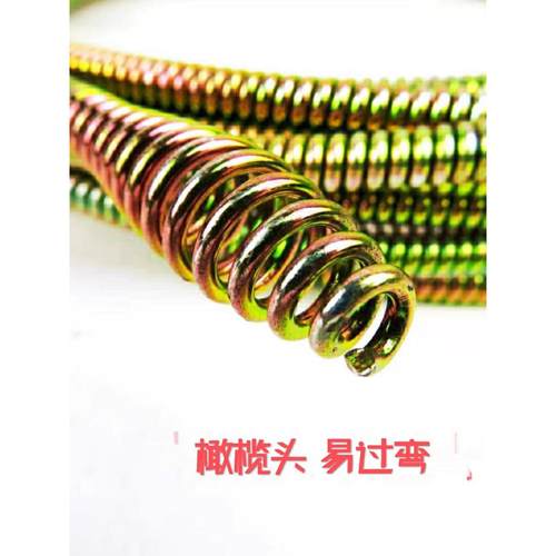 疏通机滚筒软轴弹簧8mm疏通器配件疏通机软簧滚筒葫芦小弹簧镀锌 - 图2