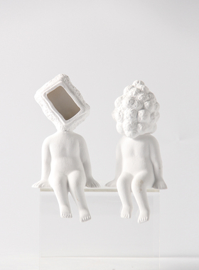 简约现代北欧陶瓷抽象动物雕塑摆件样板间客厅玄关花瓶装饰品花器