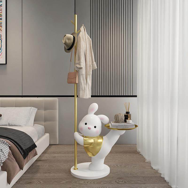 可爱兔子衣帽架落地摆件客厅挂衣架新婚卧室轻奢创意乔迁新居礼物,淘宝优惠券,粉丝福利购,淘宝优惠卷