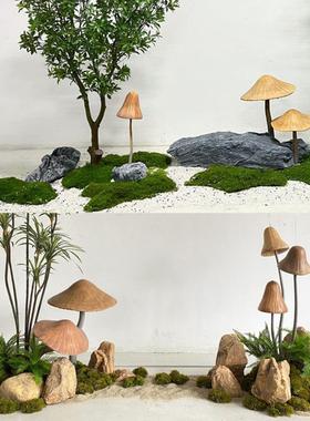 仿真灰色大石头PU悬挂摆件绿植造景观服装店橱窗装饰雕塑泡沫假山