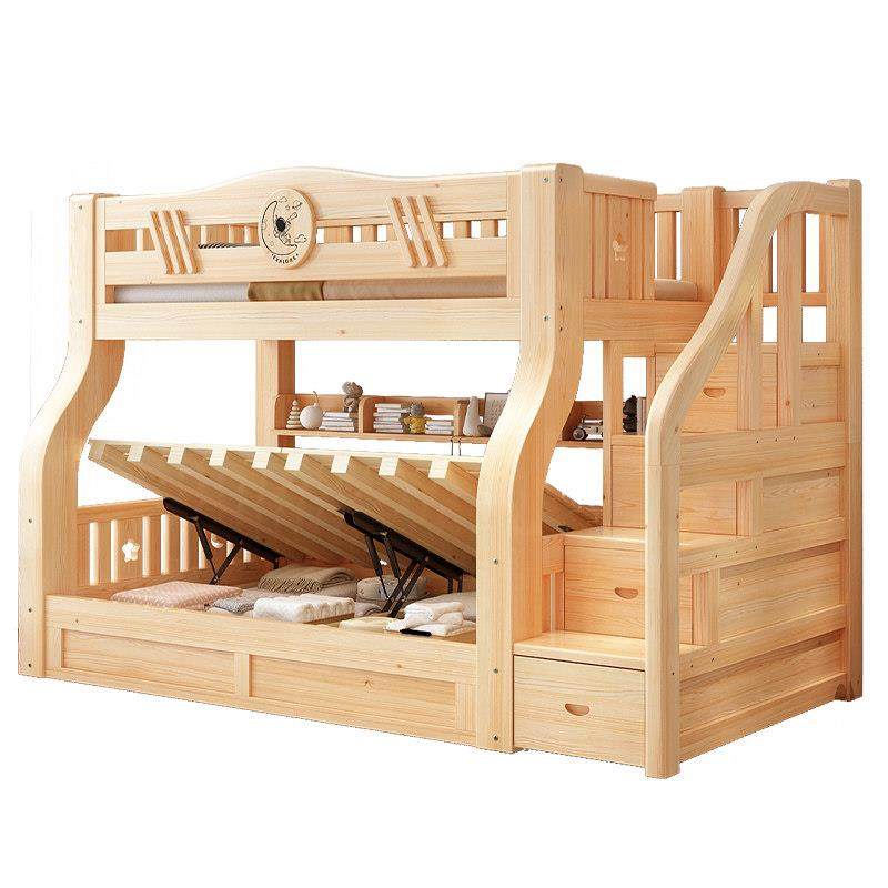 全实木上下铺双层床子母床小户型高低床儿童高箱床姐弟两层上下床,淘宝优惠券,粉丝福利购,淘宝优惠卷