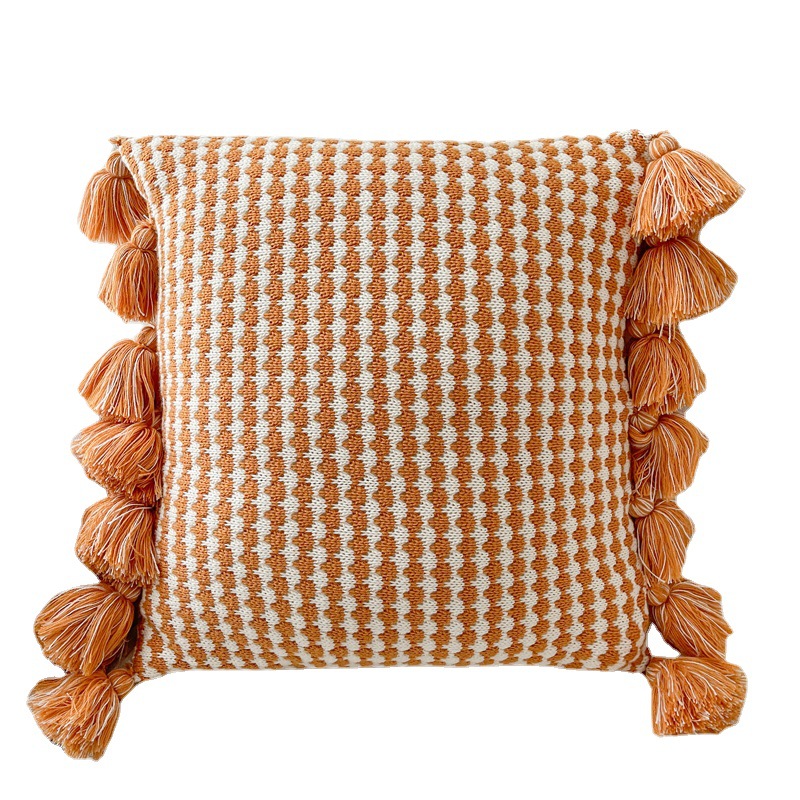 样板房ins北欧风花朵沙发抱枕白色轻奢网红抱枕套不含芯床头靠垫 - 图3