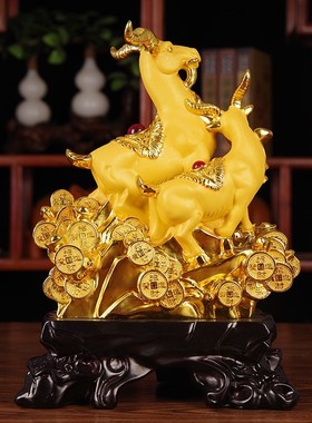 三羊开泰摆件生肖羊办公桌书房装饰品送领导朋友同事开业晋升礼物