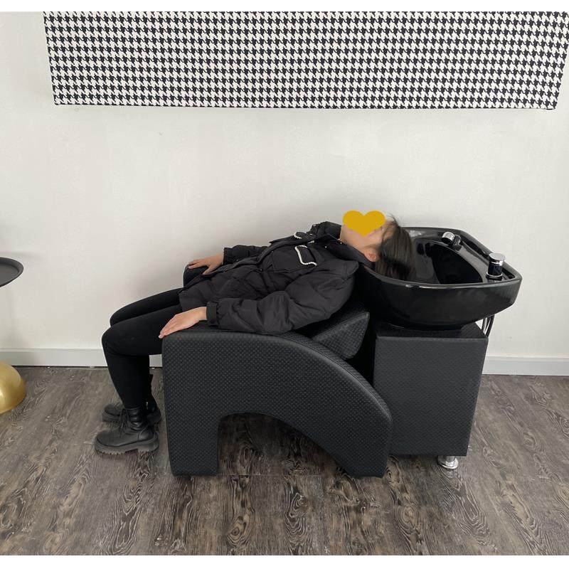 坐式半躺洗头床短款坐式冲头床陶瓷盆小型冲水床美发床理发店专用,淘宝优惠券,粉丝福利购,淘宝优惠卷