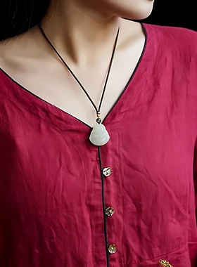 【已过香】转开好转运护身符天然白玉笑佛吊坠保平安过项链光弥勒