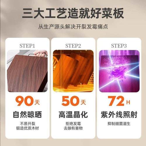 日本进口正宗铁木砧板菜板抗菌防霉家用实木案板加厚切菜板 - 图3