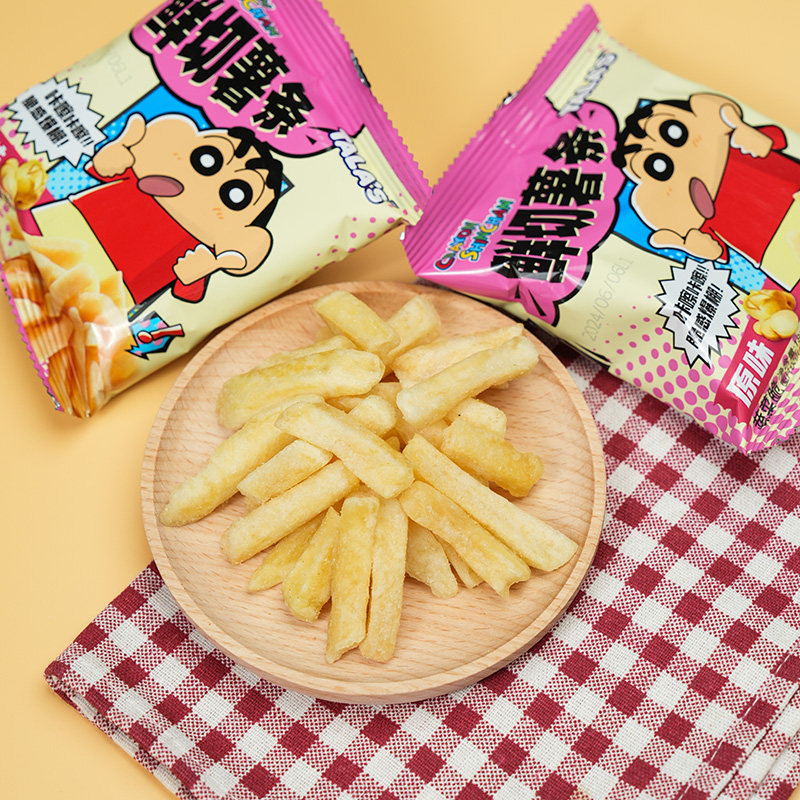 TALA'S蜡笔小新鲜切薯条90g原味蜂蜜黄油味零食食玩礼盒赠卡片,淘宝优惠券,粉丝福利购,淘宝优惠卷