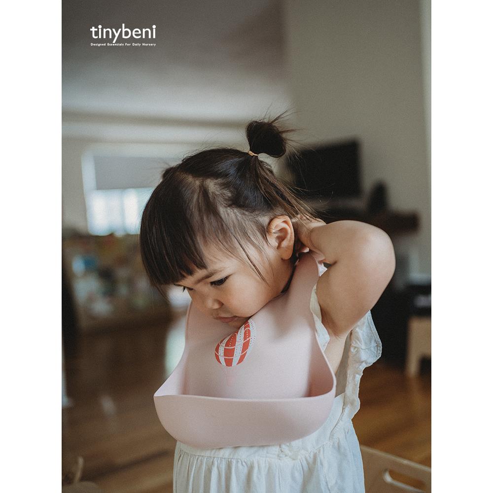 Tinybeni baby eating bib silicone waterproof and anti-dirty children's food supplement baby bib baby bib