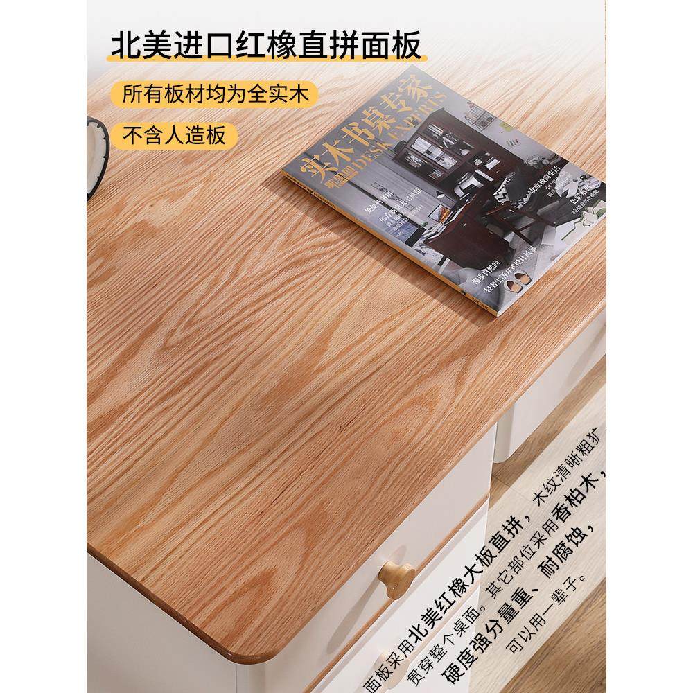 歌里图全实木儿童转角书桌书柜一体家用卧室学生L型书架组合北欧,淘宝优惠券,粉丝福利购,淘宝优惠卷