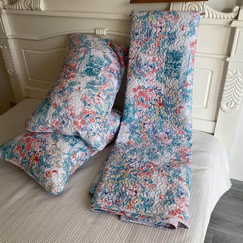 【特价】外贸出口纯棉床盖100%全棉绗缝防滑加厚夹棉床单清仓甩货,淘宝优惠券,粉丝福利购,淘宝优惠卷