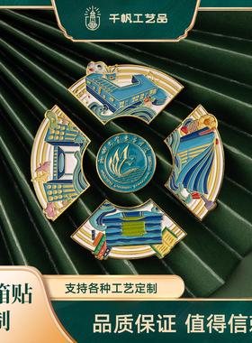 景区旅游冰箱贴定制国潮文创博物馆建筑定做卡通金属冰箱贴个性