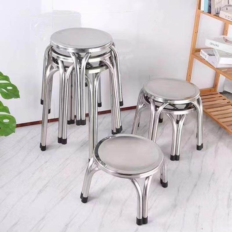 拉车套罩加厚不锈钢四脚圆凳子饭店园凳餐厅家用椅子小矮凳子圆凳,淘宝优惠券,粉丝福利购,淘宝优惠卷