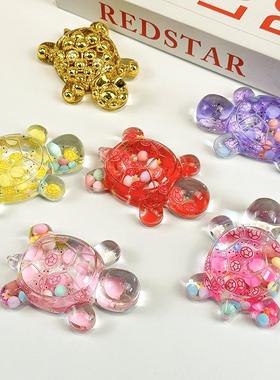 巨无霸夜光流沙乌龟M豆可爱摆件饰品龟太爷创意手工diy桌面摆件