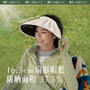 蕉下夏季女士空顶防晒贝壳帽