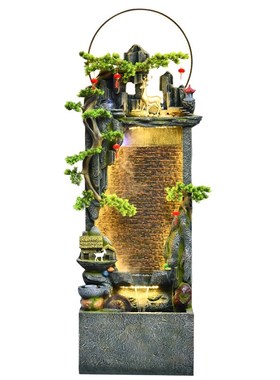 假山流水喷泉摆件办公室客厅庭院花园落地加湿器招财装饰开业礼品