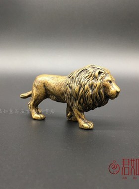 极速纯铜雄狮小摆件实心黄铜丛林之王小狮子电影铜狮子辛巴小铜件