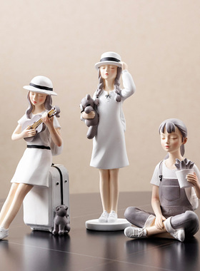 好货泡泡摩登女孩生日礼物办公室桌面摆件北欧轻奢售楼处儿童创意