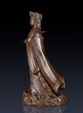 黄铜妈祖神像摆件天后圣母海神妈祖铜像家用家居饰品航海工艺礼品