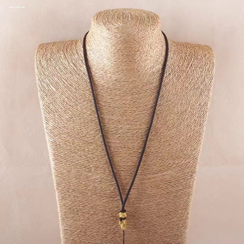 翡翠吊坠绳挂件绳和田玉坠绳高货绳手工编织可调节玉佩绳珠宝挂绳 - 图3