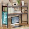 Grid desktop storage rack office computer desk iron bookshelf student home desk storage hole board