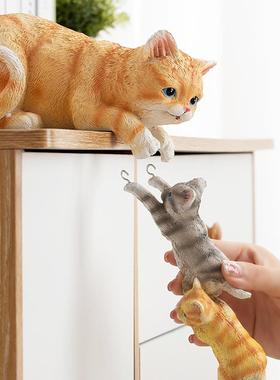 创意猫咪摆件配饰家居饰品房间个性装饰品彷真动物软装摆设礼物