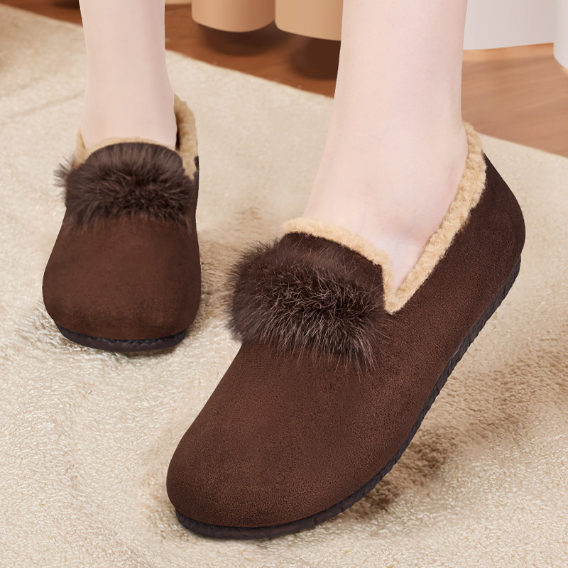 豆豆鞋女冬加绒新款保暖舒适老北京布鞋中老年棉鞋百搭外穿毛毛鞋,淘宝优惠券,粉丝福利购,淘宝优惠卷