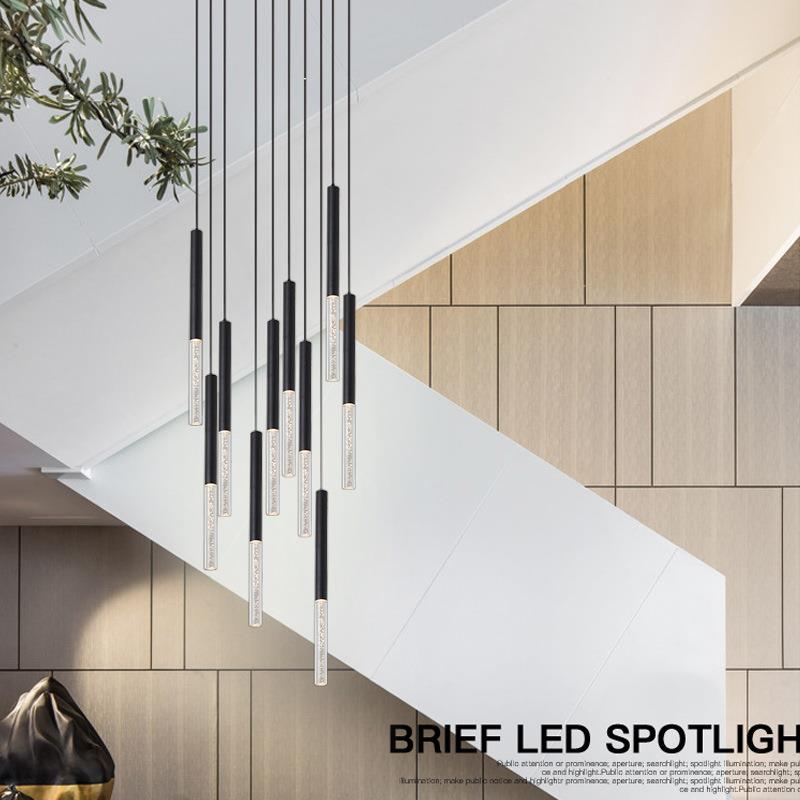 气泡吊线灯吧台餐厅前台咖啡厅楼梯水晶餐吊线 - 图0