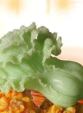 新款玉白菜小摆件客厅招财家居酒柜玄关电视柜装饰品店铺开业礼品