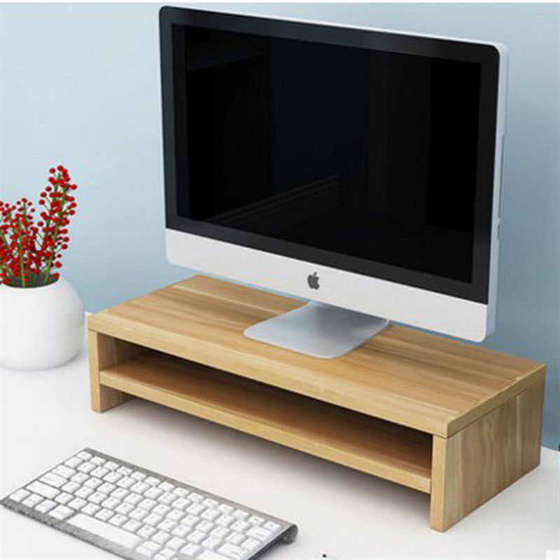 电脑萤幕增高架木质办公桌面置物架液晶显示器底座托架支架 - 图1