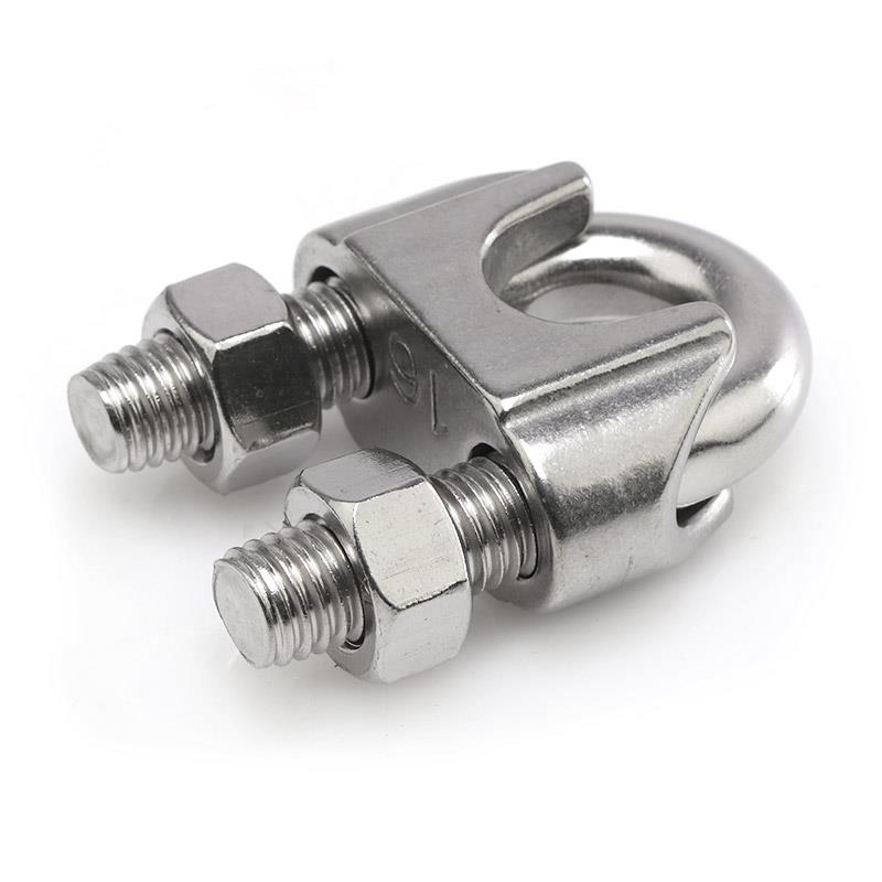 吊机钢丝绳锁扣夹头夹头U型夹绳扣卡扣扎头锁扣紧绳器钢丝卡紧器 - 图1