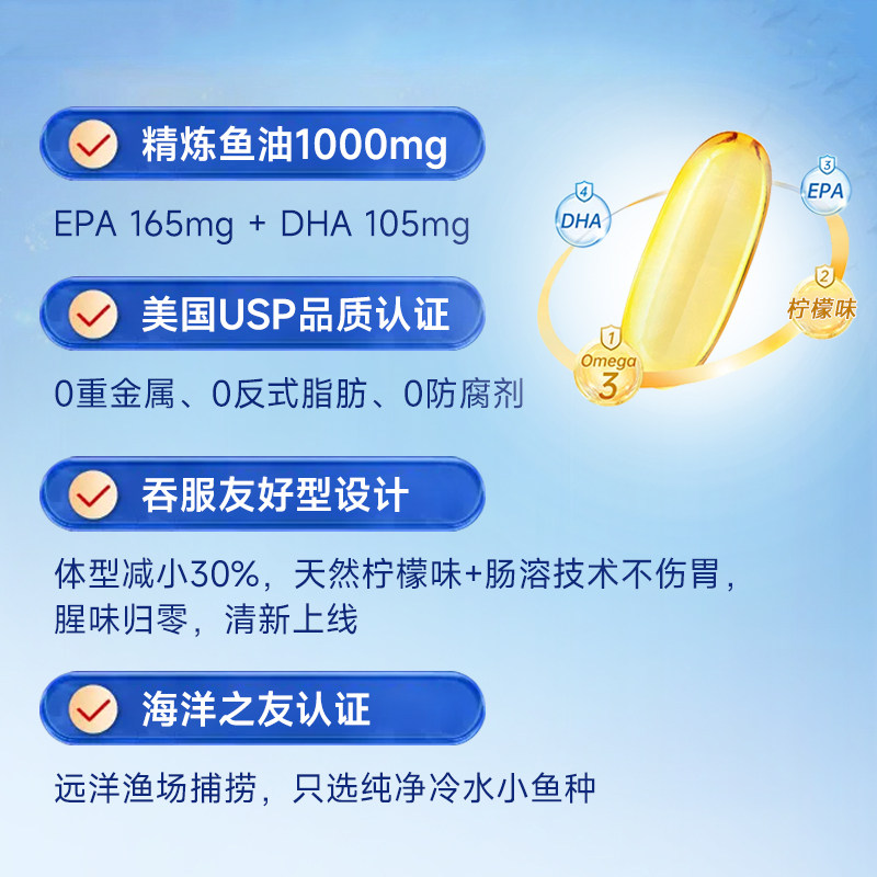 Oppuland深海鱼油软胶囊高纯度omega3EPA中老年成人DHA营养保健品,淘宝优惠券,粉丝福利购,淘宝优惠卷