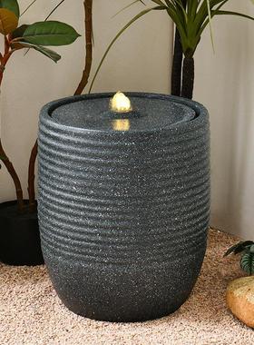 极简流水摆件轻奢简约客厅加湿器招财循环喷泉办公室开 业乔迁礼