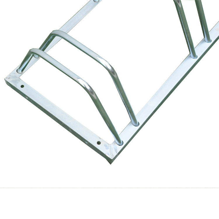 Stainless steel silver multi-space bicycle non-motor vehicle parking rack parking space display rack shared parking space