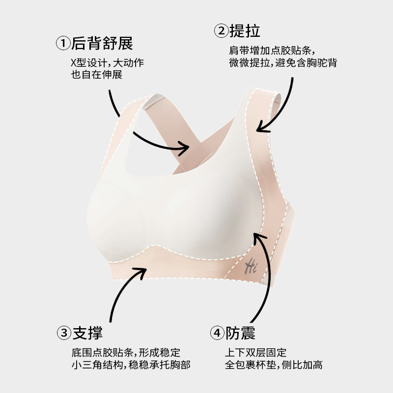 内衣学生初中女大童发育期无痕背心高中生运动防震无钢圈少女文胸,淘宝优惠券,粉丝福利购,淘宝优惠卷