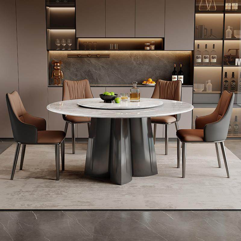 圆桌轻奢大理石餐桌椅家用现代简约超晶石小户型高端微晶石饭桌子,淘宝优惠券,粉丝福利购,淘宝优惠卷
