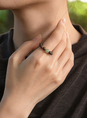 【暖冬润生】晴水奇楠沉香戒指范李李新年礼物生机平和指环女款