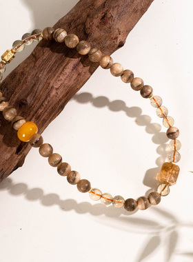 【提神专注】招财护运柠檬阿塞手串范李李缓解疲劳学生备考手链