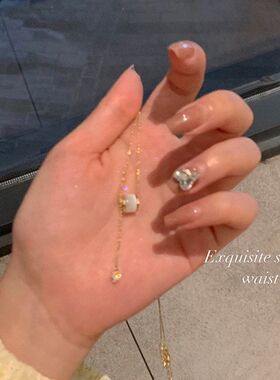 轻奢小众小蛮腰钛钢项链女精致