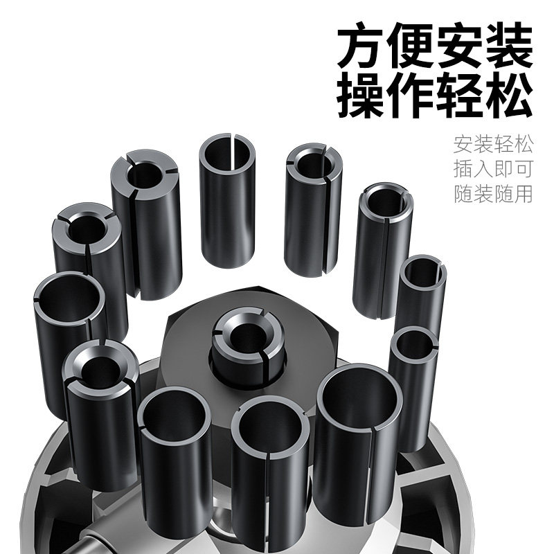 雕刻机转换夹头柄变径转换套1/2木工铣刀具夹头修边机电木铣螺帽,淘宝优惠券,粉丝福利购,淘宝优惠卷