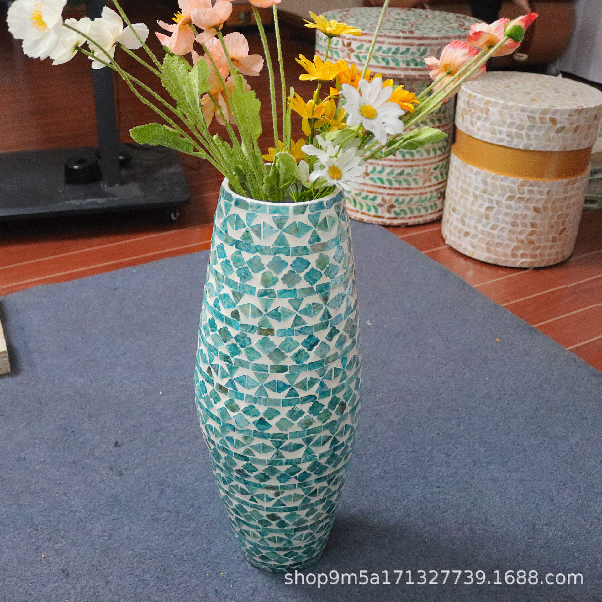 北欧风贝壳花瓶家居摆件客厅插花创意简约干花电视柜餐桌装饰品,淘宝优惠券,粉丝福利购,淘宝优惠卷