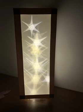 3D立体透光六角星灯膜氛围灯